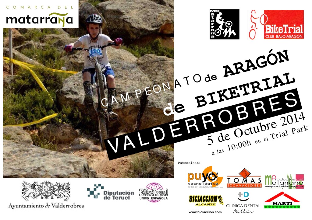 Biketrial  Campeonato de Aragón-VALDERROBRES-05-10-2014